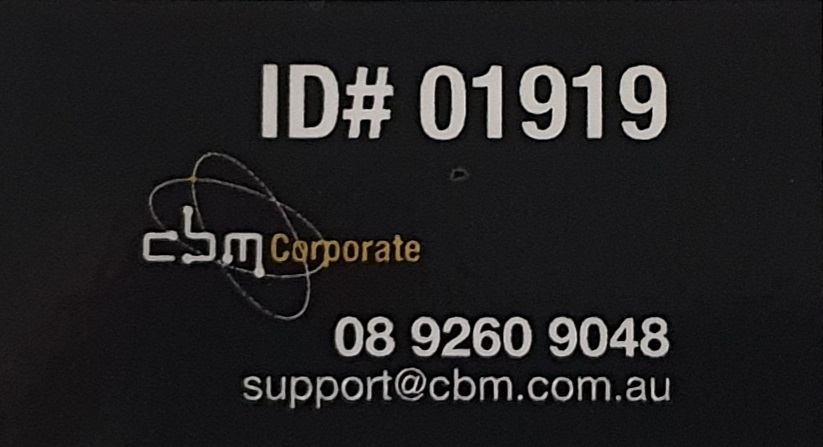 CBM Corporate Asset ID Sticker