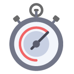 Stop watch indicating a level of response time